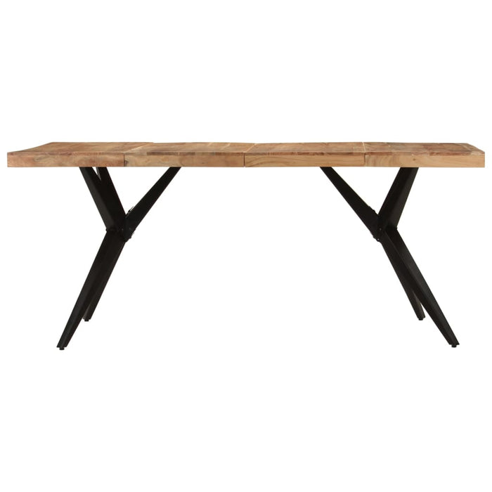Masă de bucătărie, negru, 180x90x77 cm, lemn masiv de acacia WALTI