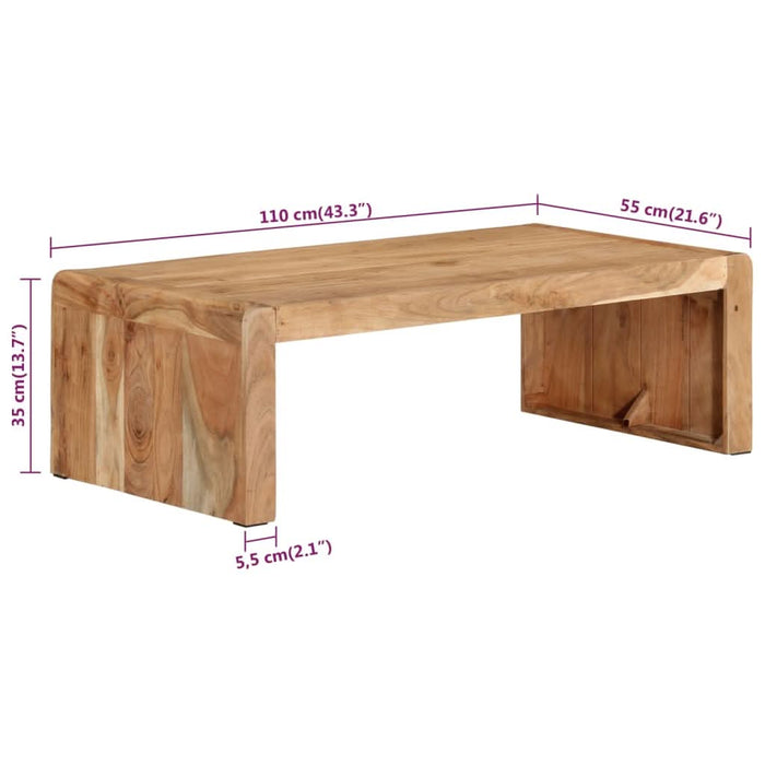 Măsuță de cafea, 110x55x35 cm, lemn masiv de acacia - WALTI WALTI