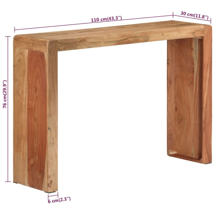 Masă consolă, 110x30x76 cm, lemn masiv de acacia - WALTI WALTI