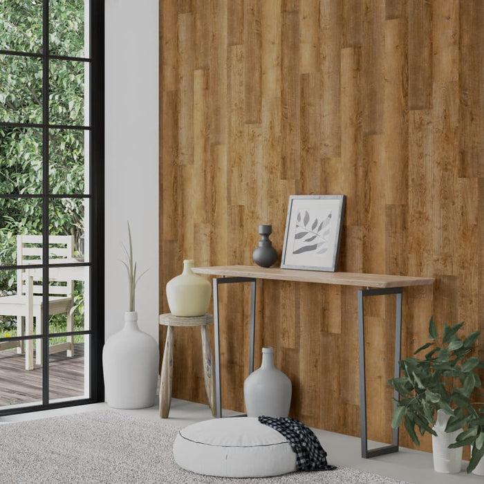 Panouri de perete aspect lemn, maro, 2,06 m², PVC - WALTI WALTI