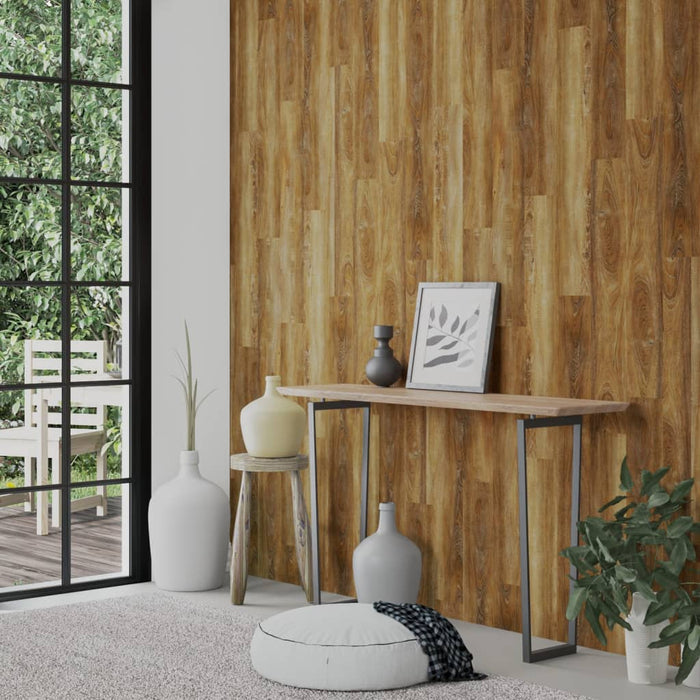 Panouri de perete aspect lemn, maro, 2,06 m², PVC - WALTI WALTI