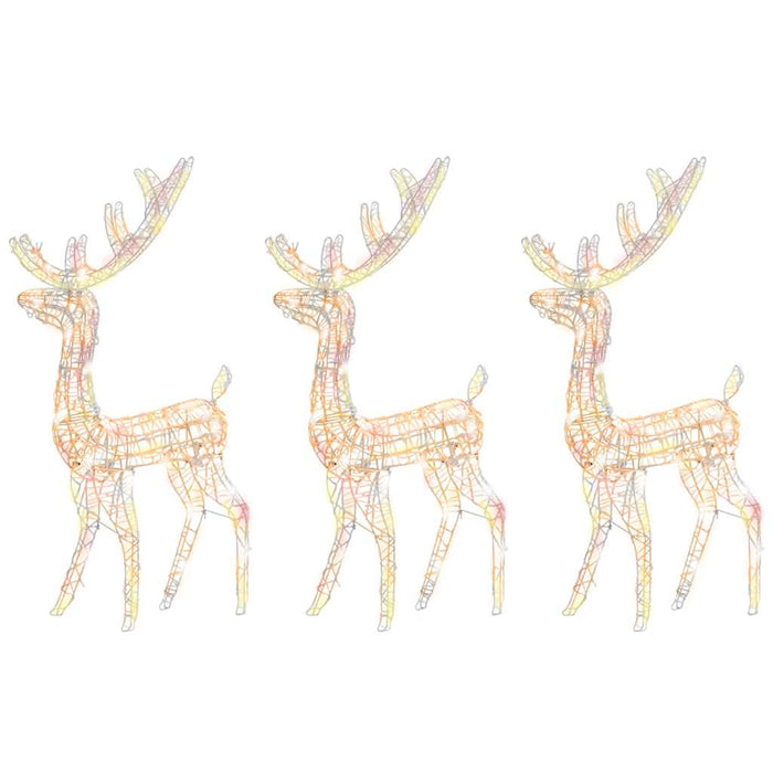 Decorațiuni ren de Crăciun, 3 buc., multicolor, 120 cm, acril - WALTI WALTI