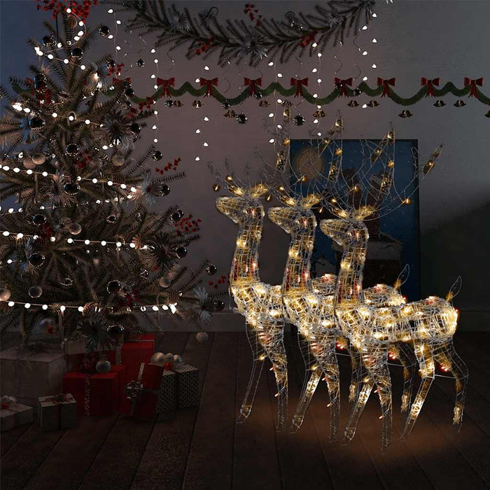 Decorațiuni ren de Crăciun, 3 buc., multicolor, 120 cm, acril - WALTI WALTI