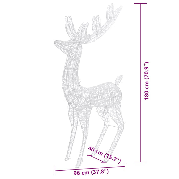 Ren de Crăciun 250 LED-uri, 3 buc., albastru, 180 cm, acril XXL WALTI