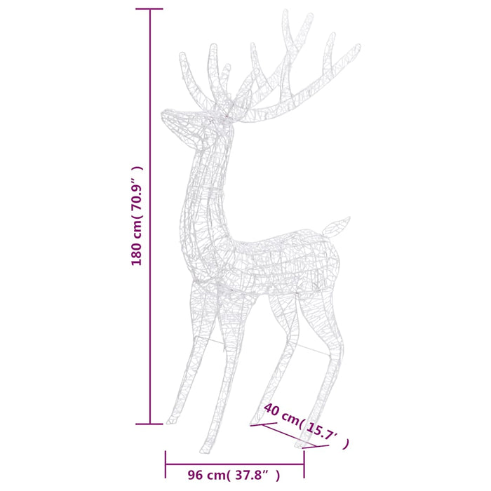 Ren de Crăciun 250 LED-uri, 2 buc. multicolor 180 cm acril XXL - WALTI WALTI