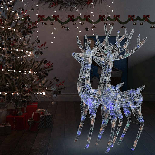 Ren de Crăciun 250 LED-uri, 2 buc. multicolor 180 cm acril XXL - WALTI WALTI