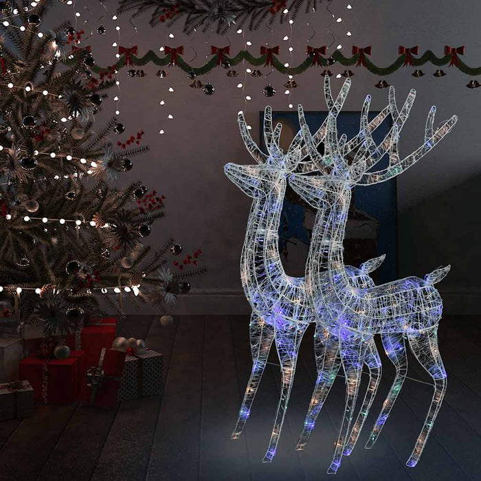 Ren de Crăciun 250 LED-uri, 2 buc. multicolor 180 cm acril XXL - WALTI WALTI