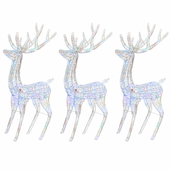 Ren de Crăciun 250 LED-uri, 3 buc. multicolor 180 cm acril XXL - WALTI WALTI