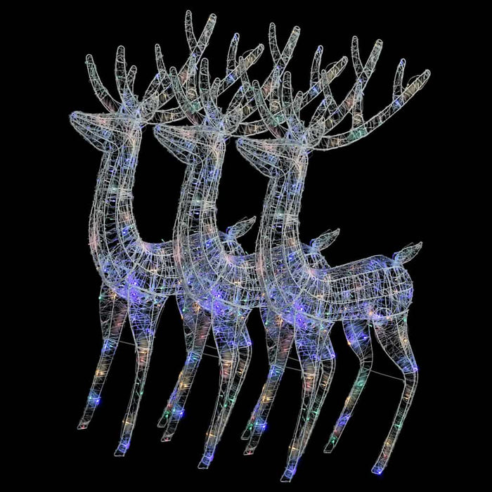 Ren de Crăciun 250 LED-uri, 3 buc. multicolor 180 cm acril XXL - WALTI WALTI