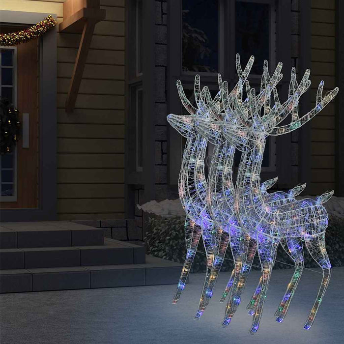 Ren de Crăciun 250 LED-uri, 3 buc. multicolor 180 cm acril XXL - WALTI WALTI