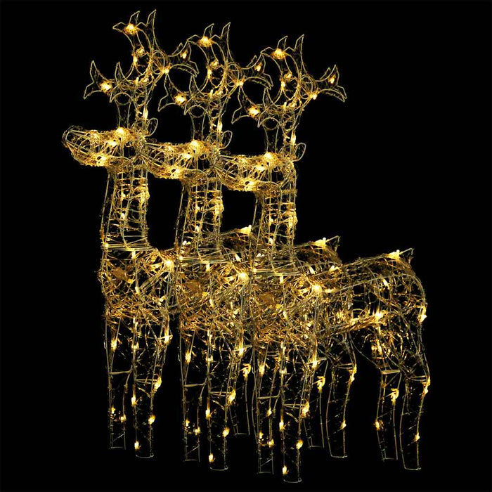 Decorațiuni reni de Crăciun, 3 buc., 60x16x100 cm, acril WALTI