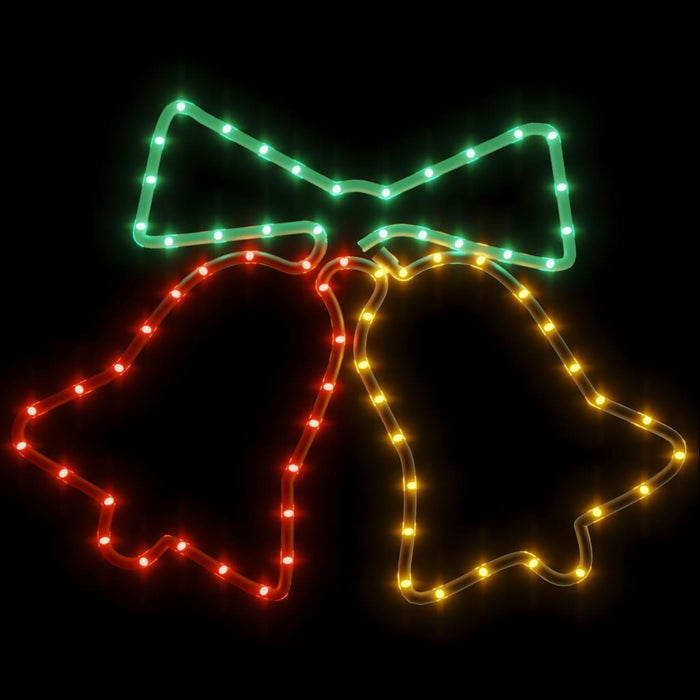 Figurine clopoței de Crăciun cu 72 LED-uri, 2 buc., 50x56 cm - WALTI WALTI