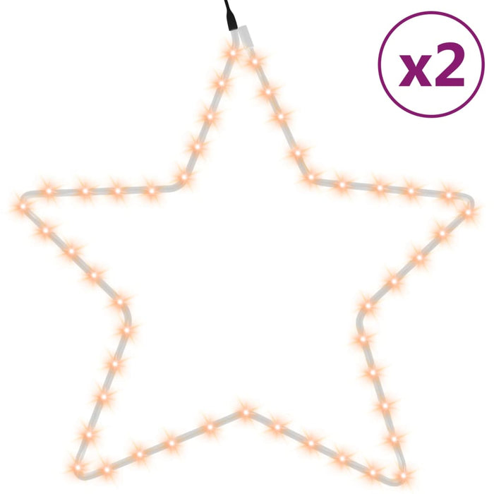 Figurină stea de Crăciun 48 LED-uri, 2 buc., alb cald, 56 cm - WALTI WALTI