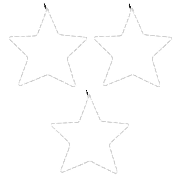 Figurină stea de Crăciun 48 LED-uri, 3 buc., alb cald, 56 cm - WALTI WALTI