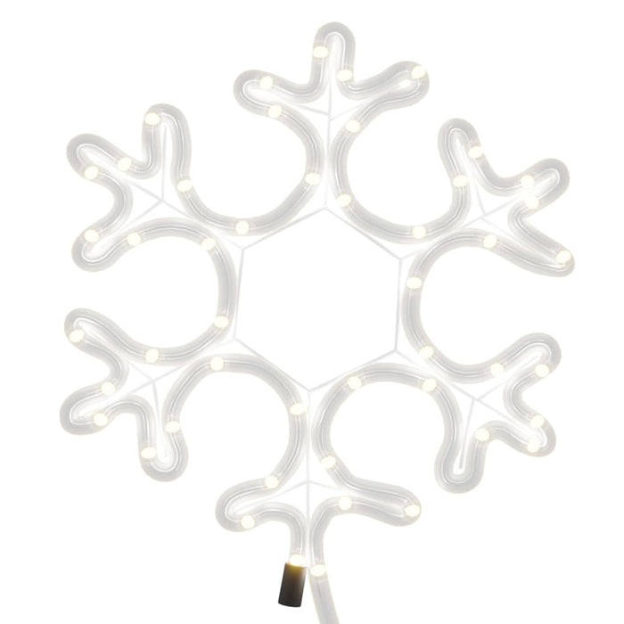 Figurină Fulg de Zăpadă de Crăciun LED 2 buc. alb cald 27x27 cm WALTI
