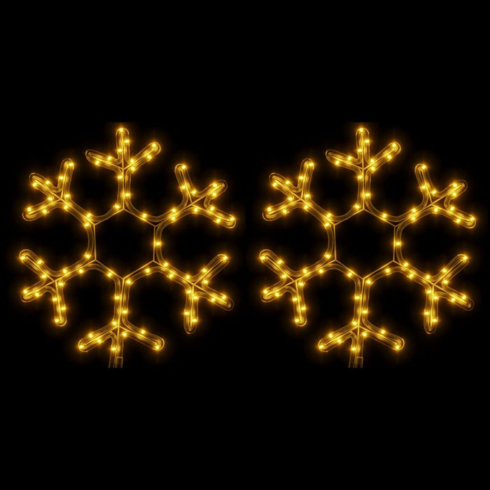 Figurină Fulg de Zăpadă de Crăciun LED 2 buc. alb cald 38x37 cm - WALTI WALTI