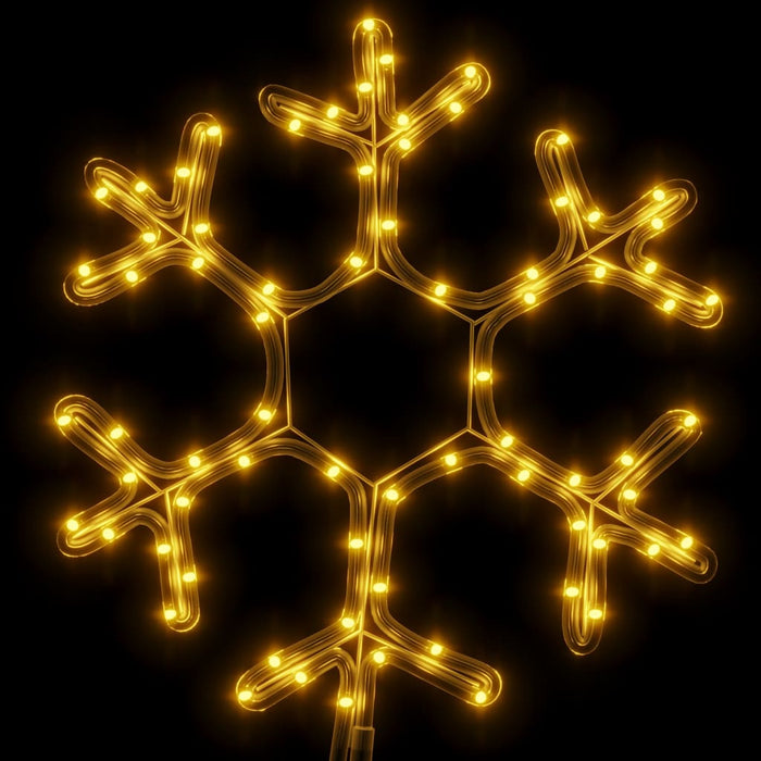 Figurină Fulg de Zăpadă de Crăciun LED 2 buc. alb cald 38x37 cm - WALTI WALTI