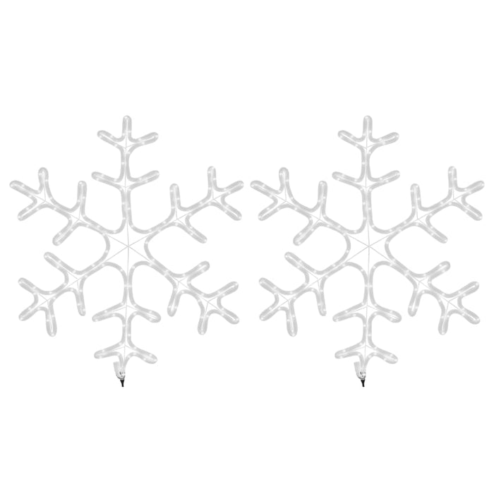 Figurină Fulg de Zăpadă de Crăciun LED 2 buc. alb cald 59x59 cm WALTI