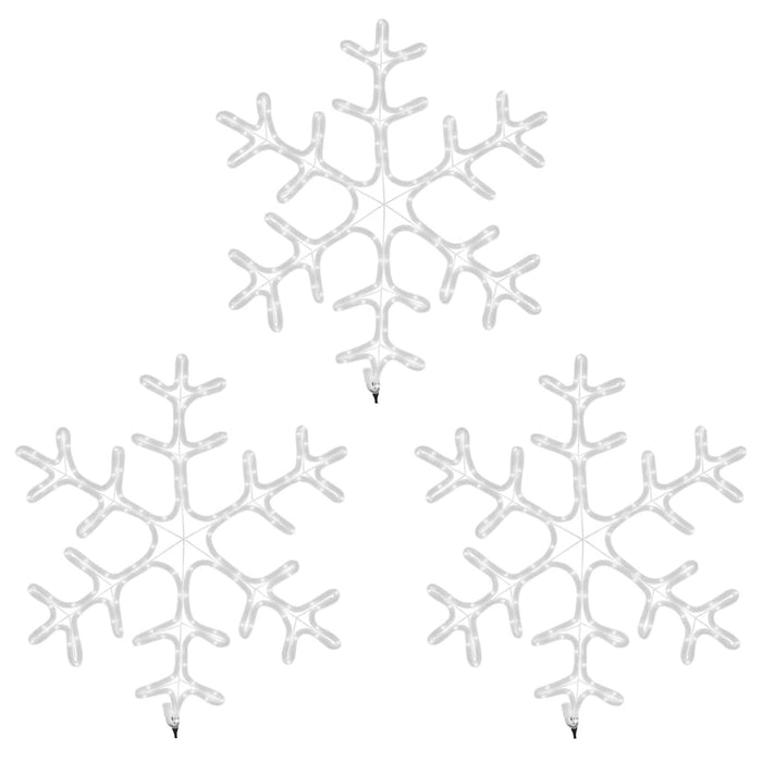 Figurină Fulg de Zăpadă de Crăciun LED 2 buc. alb cald 59x59 cm - WALTI WALTI