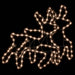 Figurină ren de Crăciun cu LED, 2 buc., alb cald, 57x55x4,5 cm - WALTI WALTI