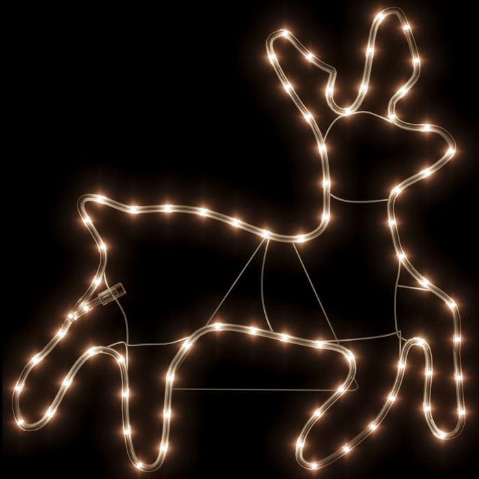 Figurină ren de Crăciun cu LED, 3 buc., alb cald, 57x55x4,5 cm WALTI