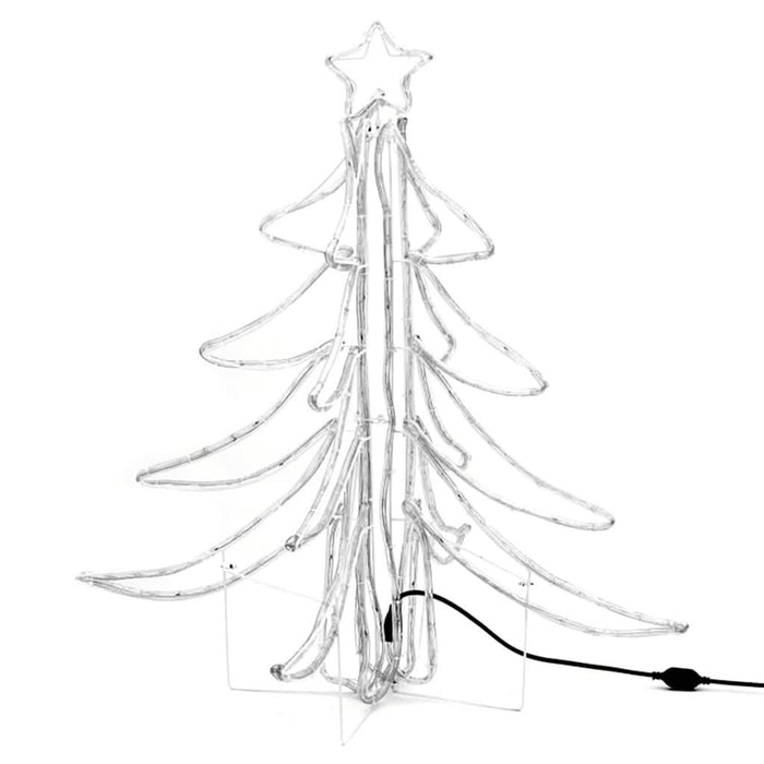 Figurină brad de Crăciun pliabil LED 2 buc alb cald 87x87x93 cm WALTI