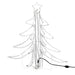 Figurină brad de Crăciun pliabil LED 3 buc alb cald 87x87x93 cm - WALTI WALTI