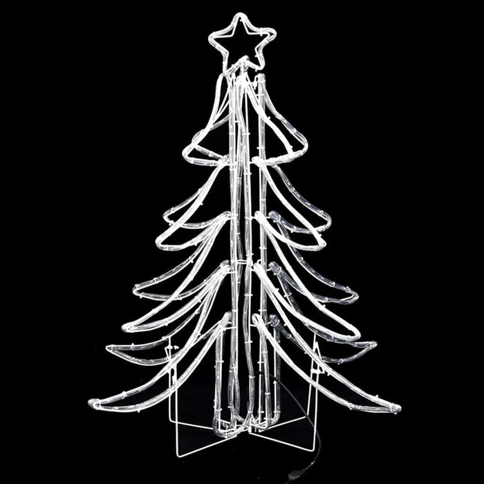 Figurină brad de Crăciun pliabil LED 3 buc alb cald 87x87x93 cm - WALTI WALTI