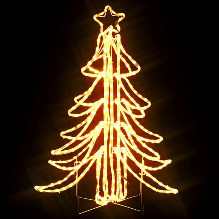 Figurină brad de Crăciun pliabil LED 3 buc alb cald 87x87x93 cm - WALTI WALTI