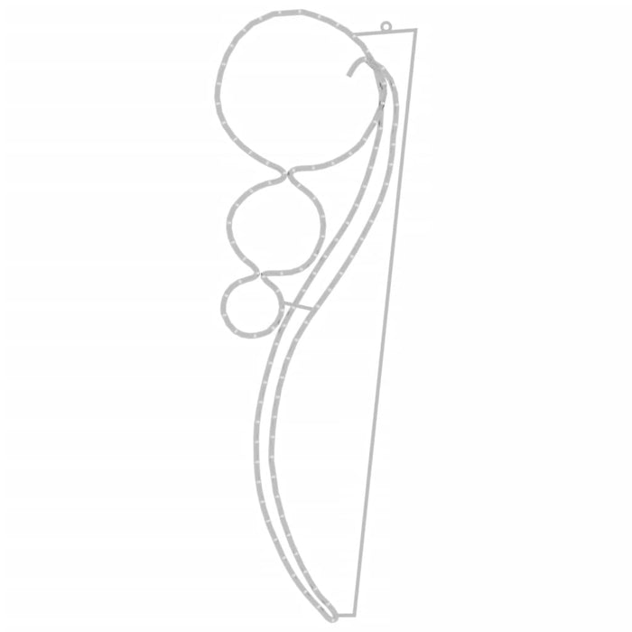 Șir de lumini în formă de bilă 12 buc. alb cald 111,5x35x4,5 cm - WALTI WALTI