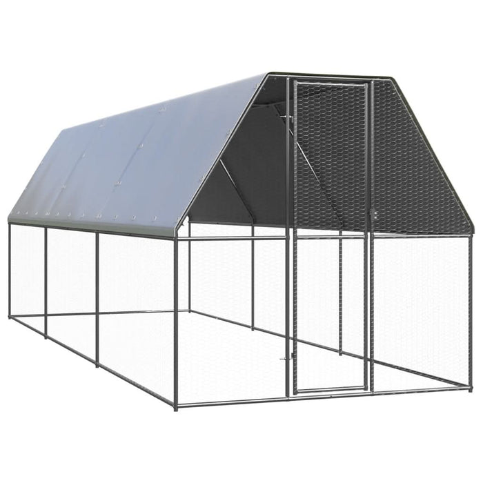 Coteț de păsări pentru exterior, 2x6x2 m, oțel galvanizat - WALTI WALTI