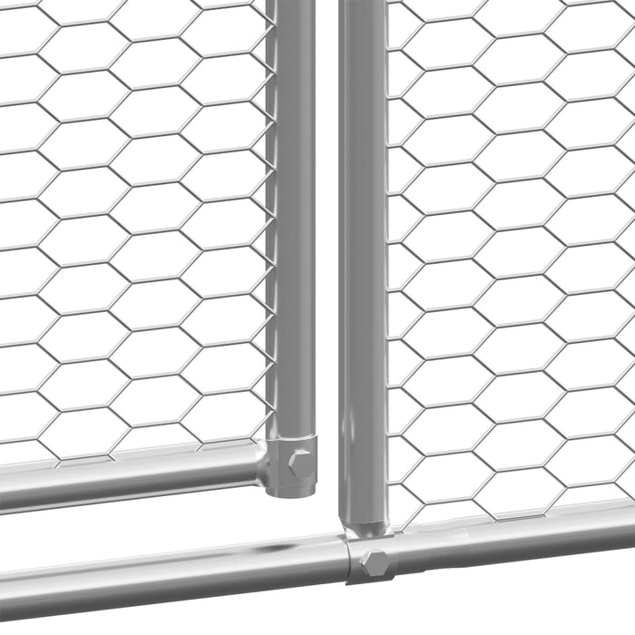 Coteț de păsări pentru exterior, 2x8x2 m, oțel galvanizat - WALTI WALTI