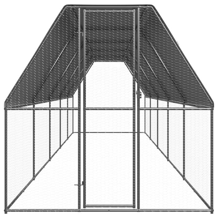 Coteț de păsări pentru exterior, 2x10x2 m, oțel galvanizat - WALTI WALTI