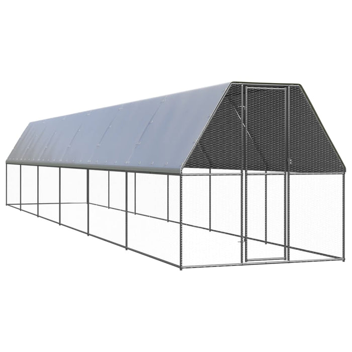 Coteț de păsări pentru exterior, 2x12x2 m, oțel galvanizat - WALTI WALTI