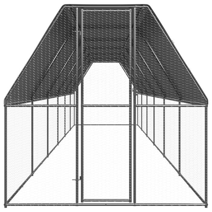 Coteț de păsări pentru exterior, 2x12x2 m, oțel galvanizat - WALTI WALTI