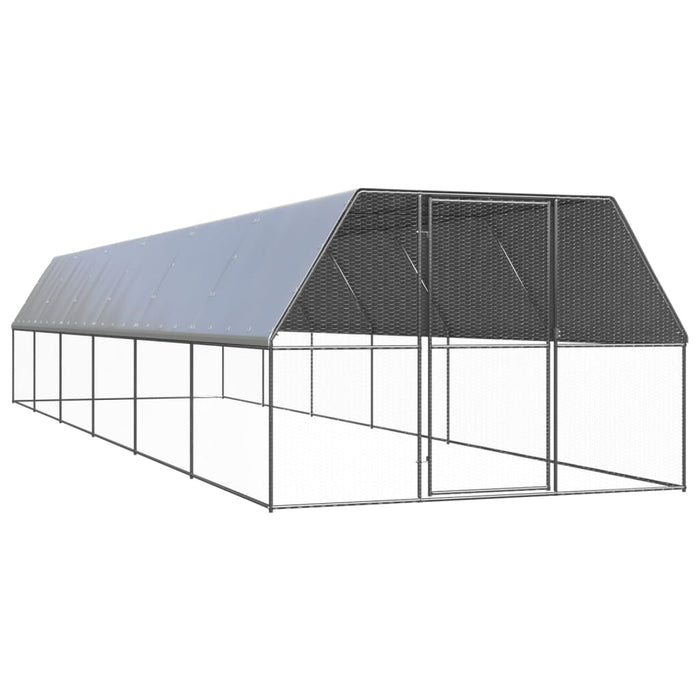 Coteț de păsări pentru exterior, 3x12x2 m, oțel galvanizat - WALTI WALTI