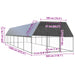 Coteț de păsări pentru exterior, 3x12x2 m, oțel galvanizat - WALTI WALTI