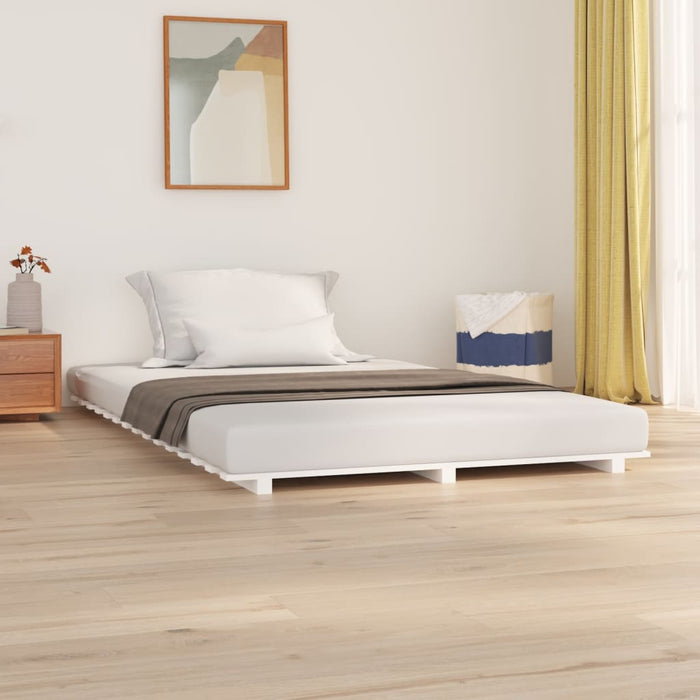 Cadru de pat, alb, 120x190 cm, lemn masiv pin - WALTI WALTI