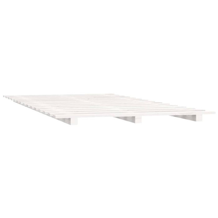 Cadru de pat, alb, 140x190 cm, lemn masiv de pin WALTI