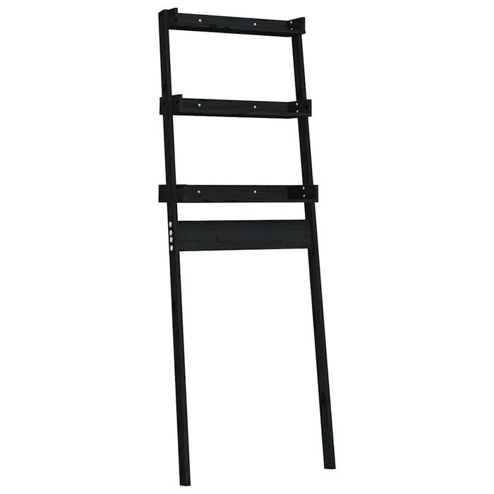Raft de toaletă, negru, 63,5x32x179 cm, lemn masiv de pin WALTI