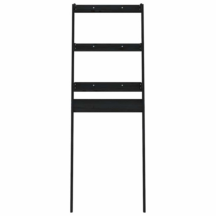 Raft de toaletă, negru, 63,5x32x179 cm, lemn masiv de pin WALTI