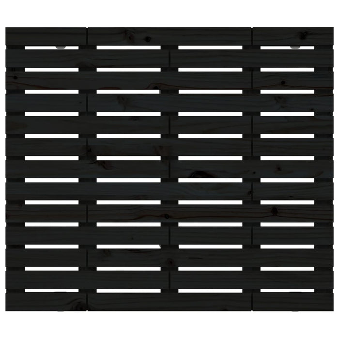 Tăblie de pat pentru perete, negru 106x3x91,5 cm lemn masiv pin - WALTI WALTI