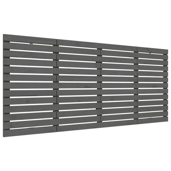 Tăblie de pat pentru perete, gri, 206x3x91,5 cm, lemn masiv pin - WALTI WALTI