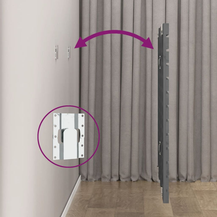 Tăblie de pat pentru perete, gri, 96x3x91,5 cm, lemn masiv pin - WALTI WALTI