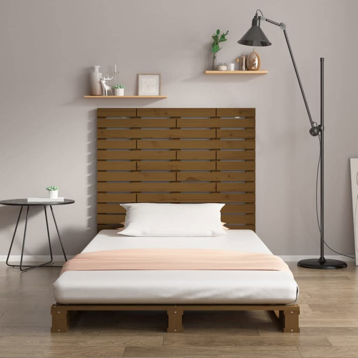 Tăblie de pat pentru perete, maro miere, 126x3x91,5 cm lemn pin - WALTI WALTI