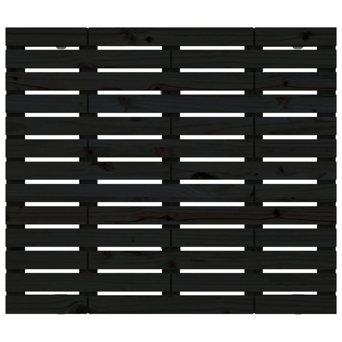 Tăblie de pat pentru perete, negru 126x3x91,5 cm lemn masiv pin - WALTI WALTI