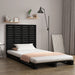 Tăblie de pat pentru perete, negru 126x3x91,5 cm lemn masiv pin - WALTI WALTI