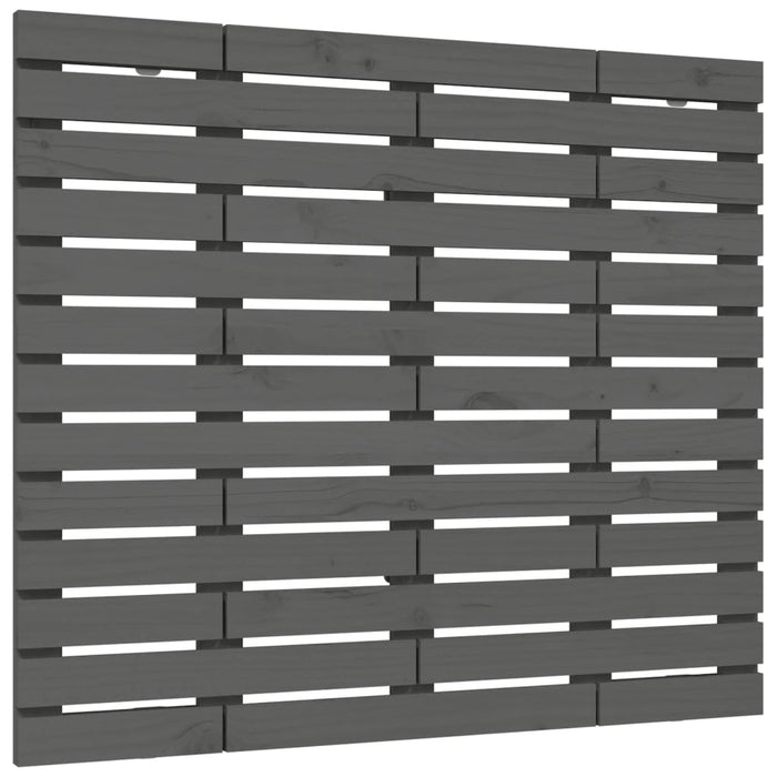 Tăblie de pat pentru perete, gri, 146x3x91,5 cm, lemn masiv pin - WALTI WALTI