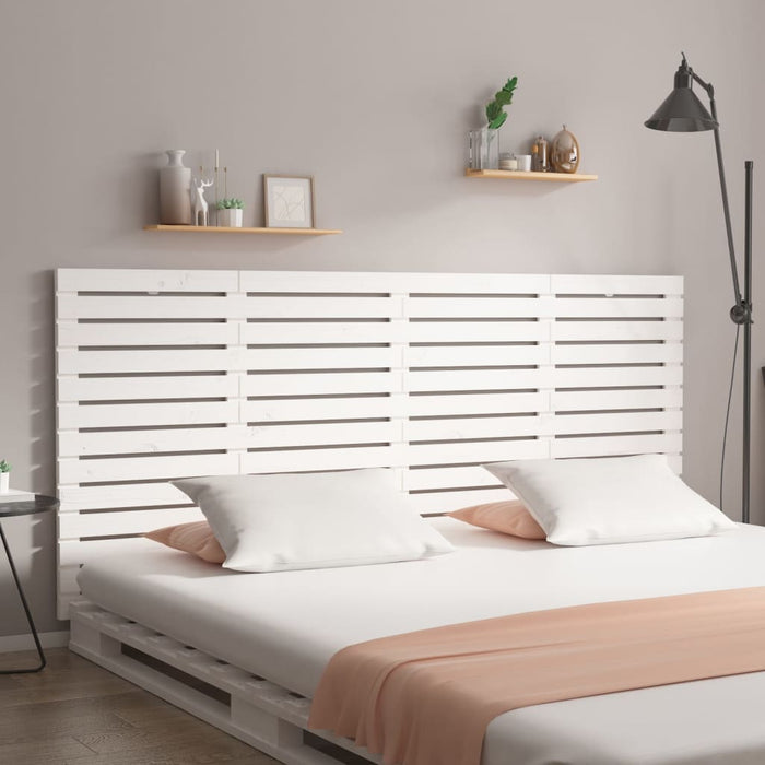 Tăblie de pat pentru perete, alb, 166x3x91,5 cm, lemn masiv pin - WALTI WALTI