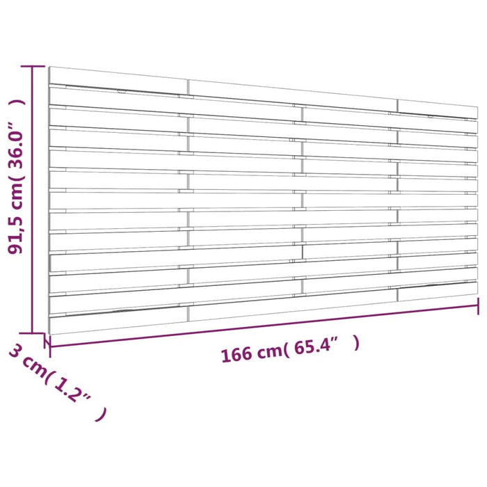 Tăblie de pat pentru perete maro miere, 166x3x91,5 cm, lemn pin - WALTI WALTI